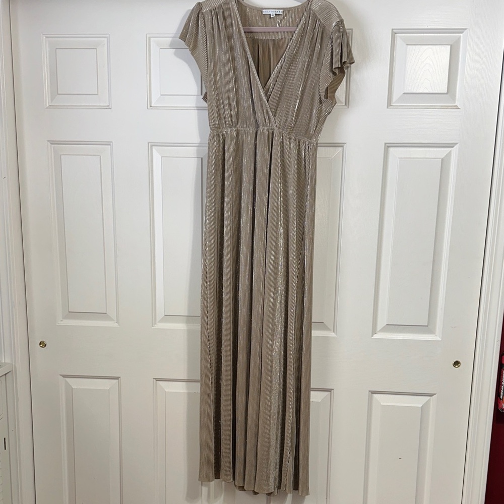 Baltic Born Shimmering Taupe Maxi Dress